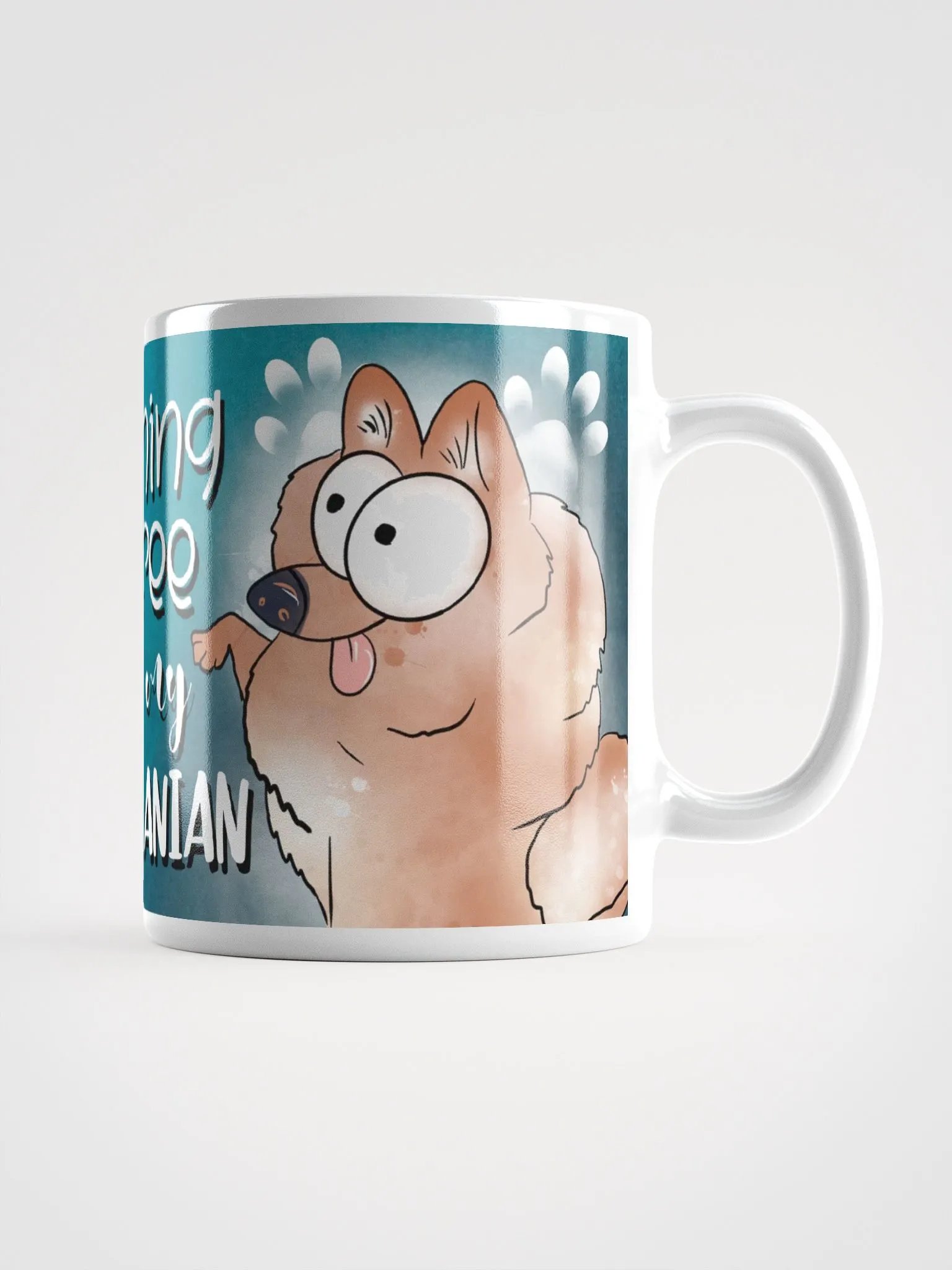 Morning Coffee with My Pomeranian Mug product image (1)