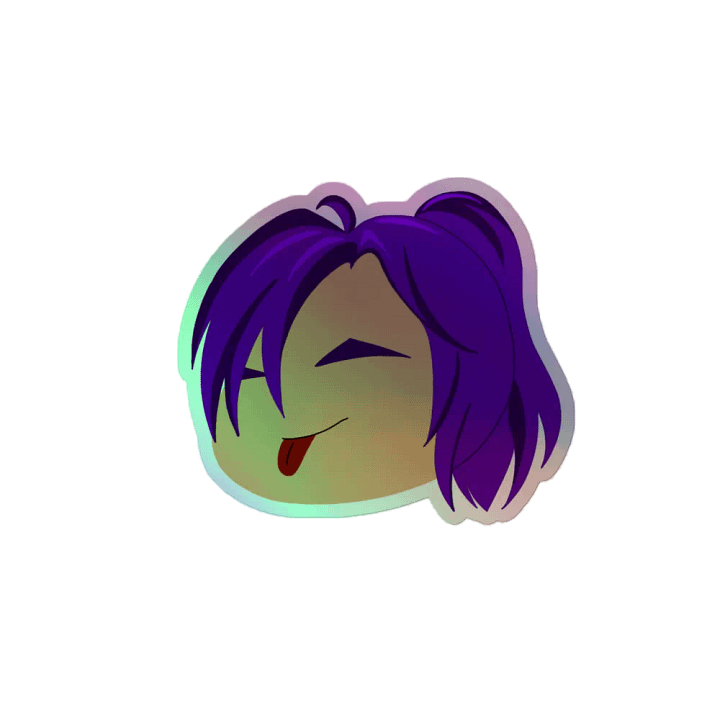 Tongue-Out Emoji Holographic Sticker Sheet product image (2)
