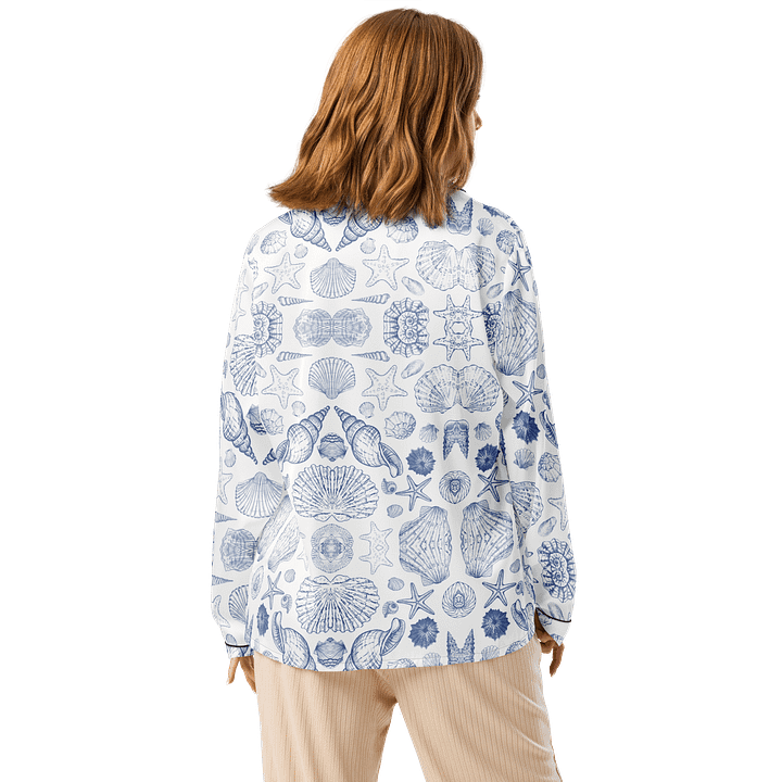 Symmetric Blue Dream Women's Pajama Top product image (2)
