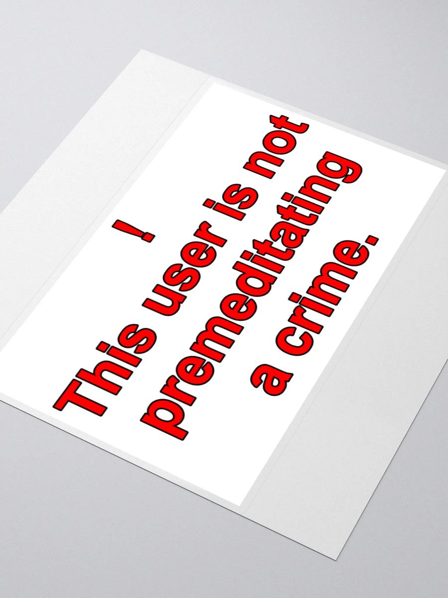 Premeditated Crime Sticker product image (8)