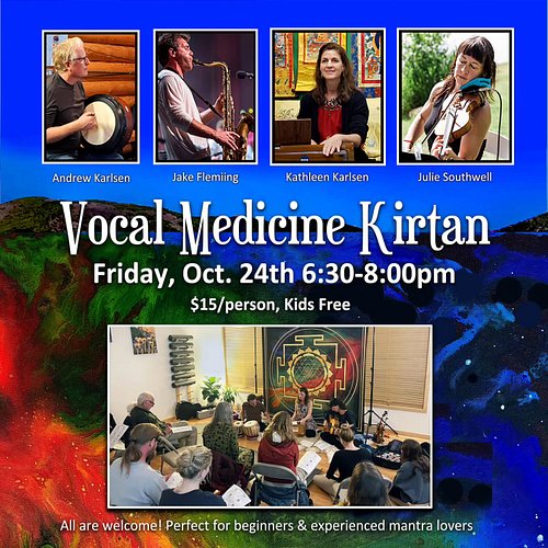 LIVE KIRTAN scheduled for October 24th! Join us at @strength.grace.bozeman at 6:30pm. $15/adults, kids free. 

#kirtan #bhakt...