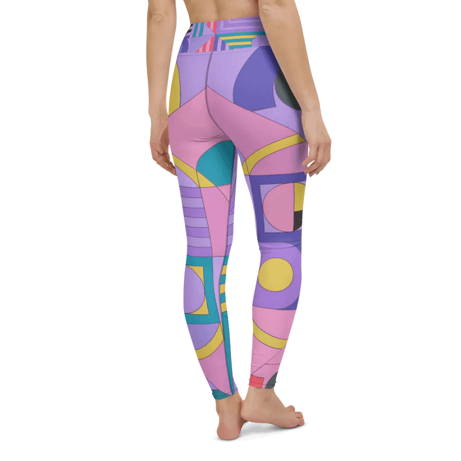 Modern Cool Multi-Colored Geometric Pattern Yoga Leggings product image (11)