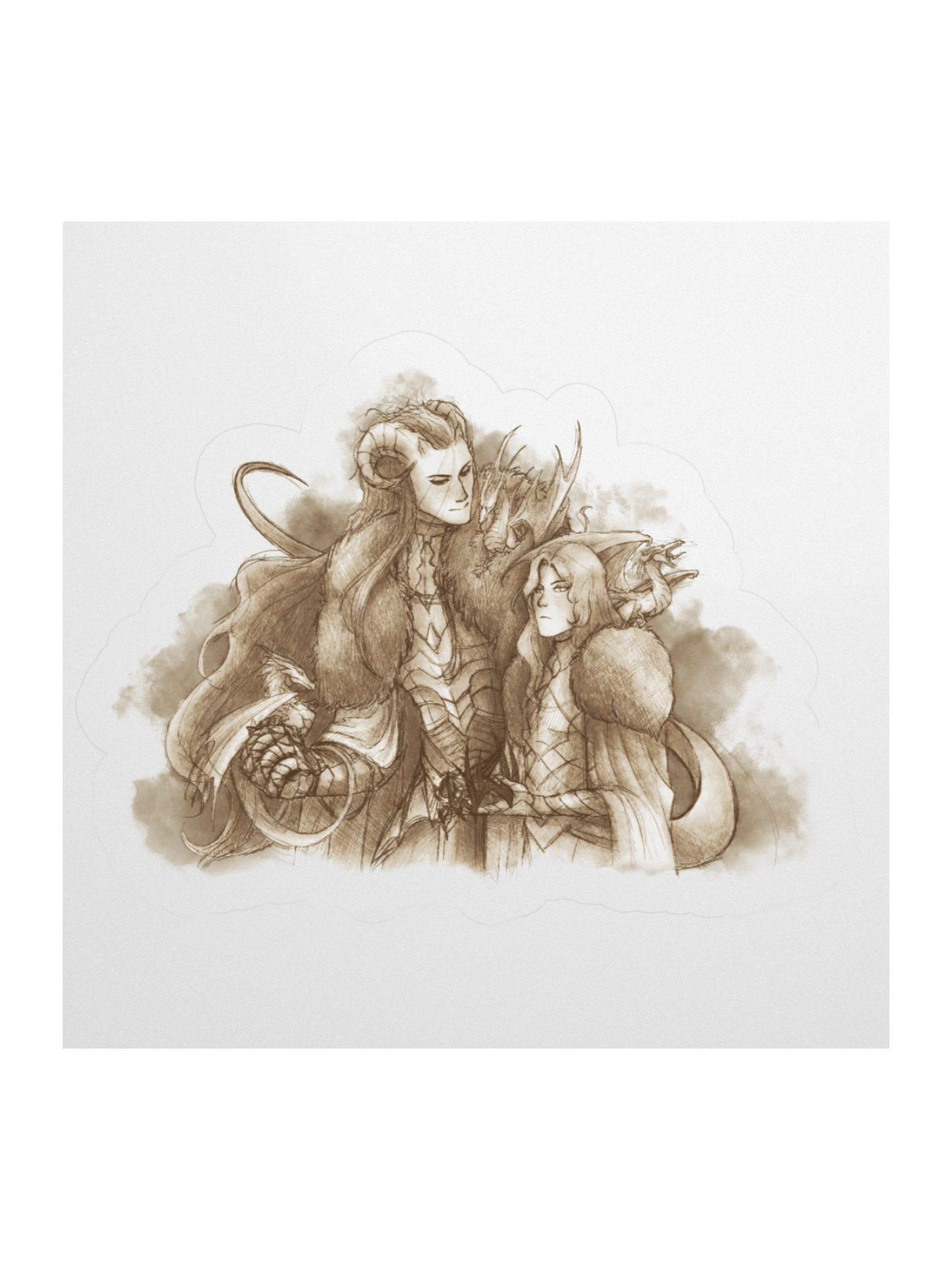 Melkor and Mairon - sticker product image (2)