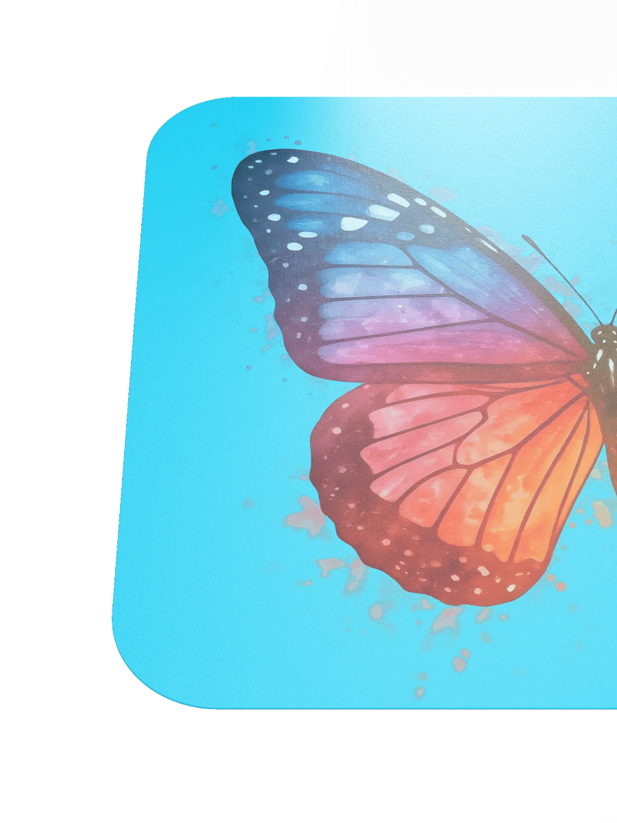 Rainbow Cascade Butterfly Watercolor Mousepad product image (6)