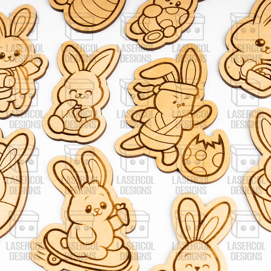 Easter Bunny Paint Kit DIY Cut Outs Set 7 - Laser Cut Files product image (10)