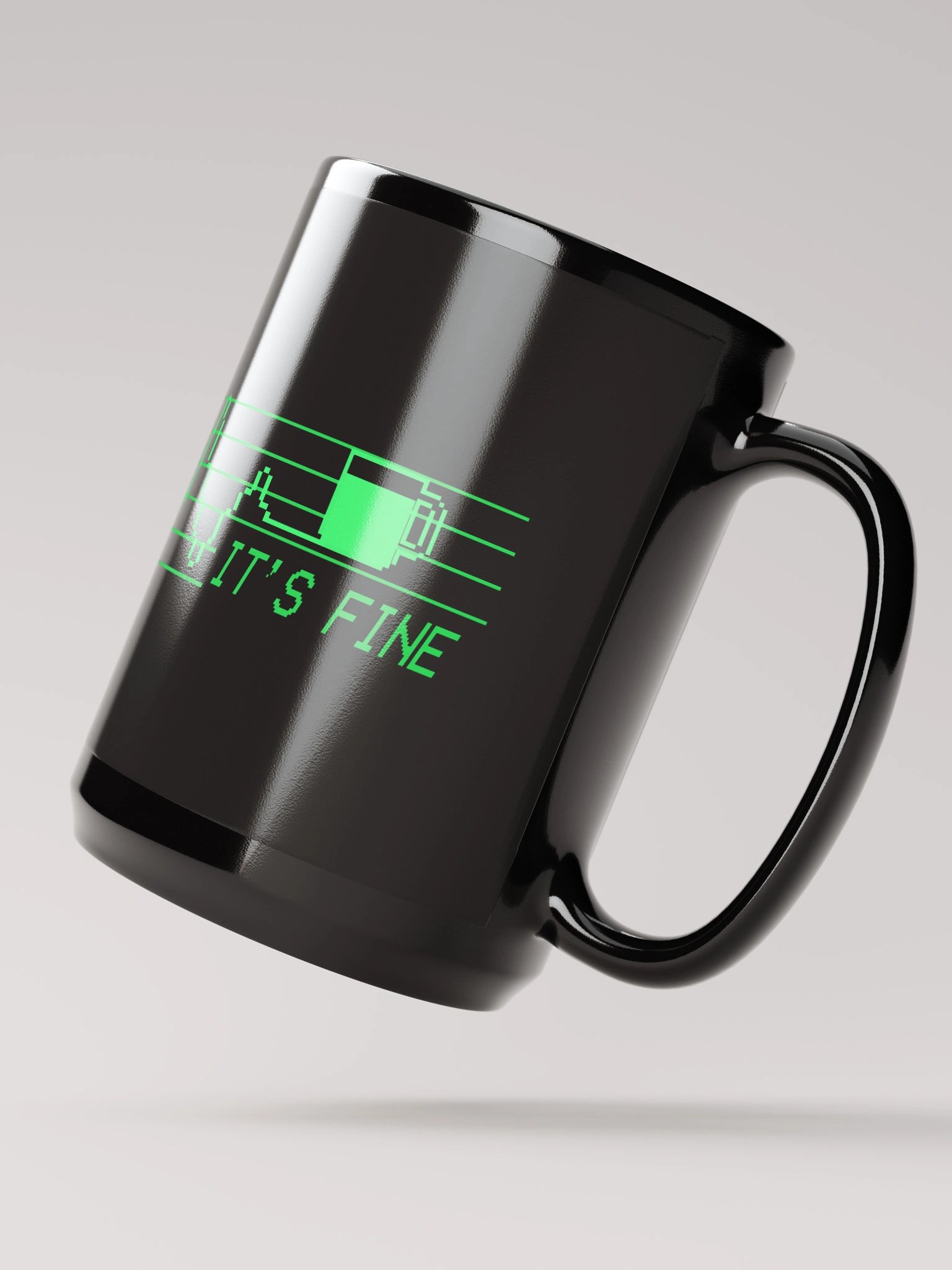 Heartbeat Coffee Mug "IT'S FINE" - Big Mug 15oz product image (2)