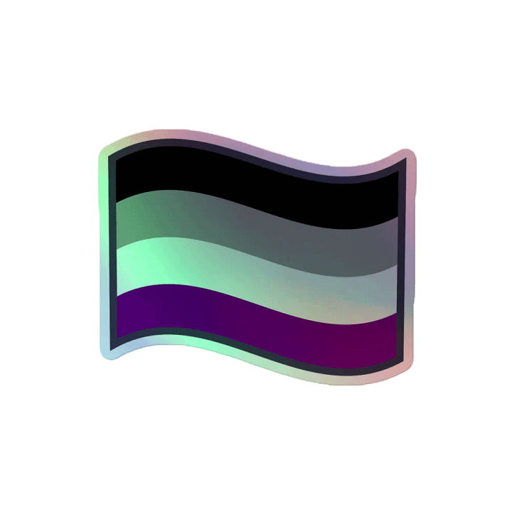 Wavy Holographic Flag Sticker Sheet product image (2)