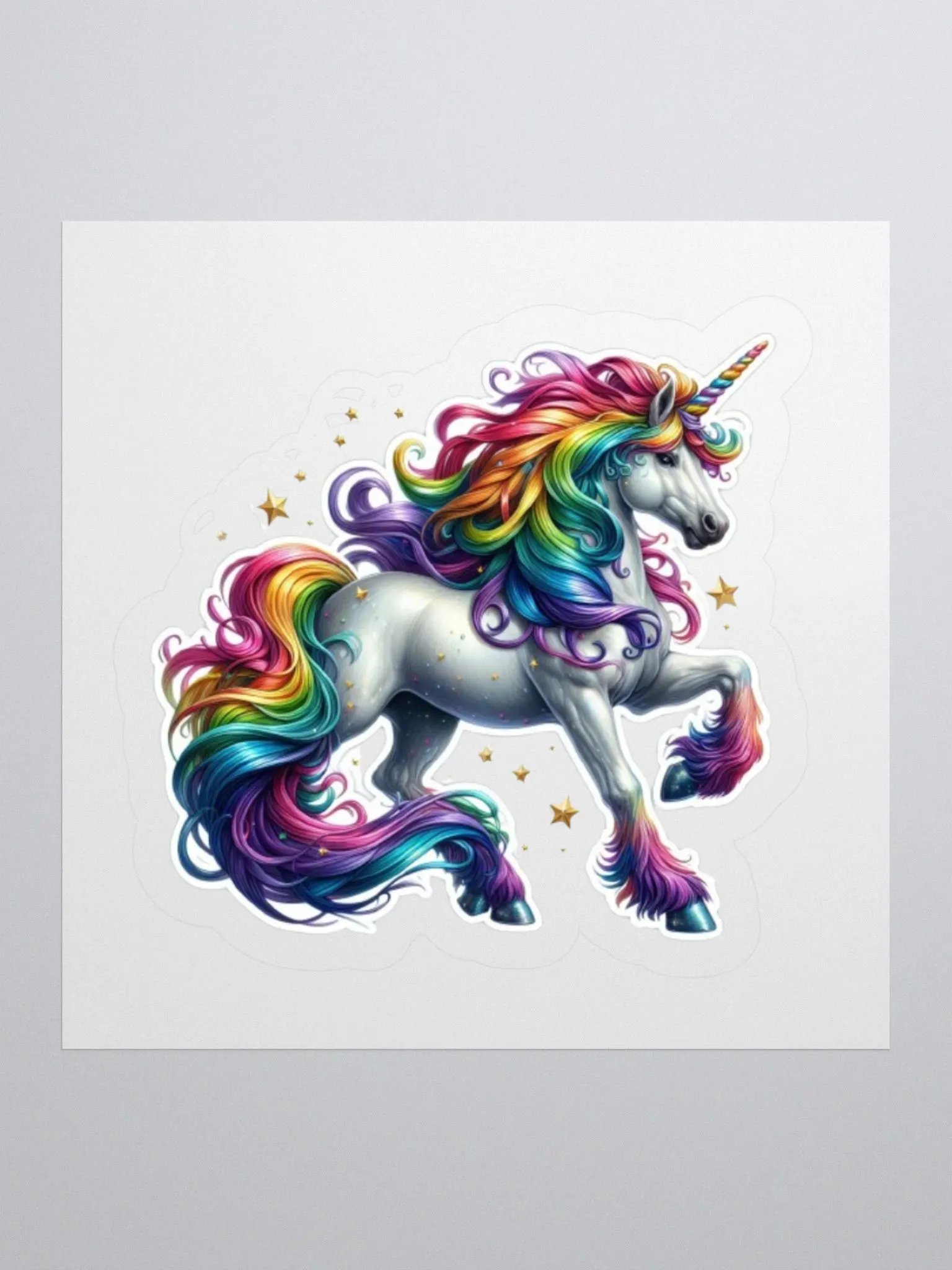 Rainbow unicorn Sticker product image (2)