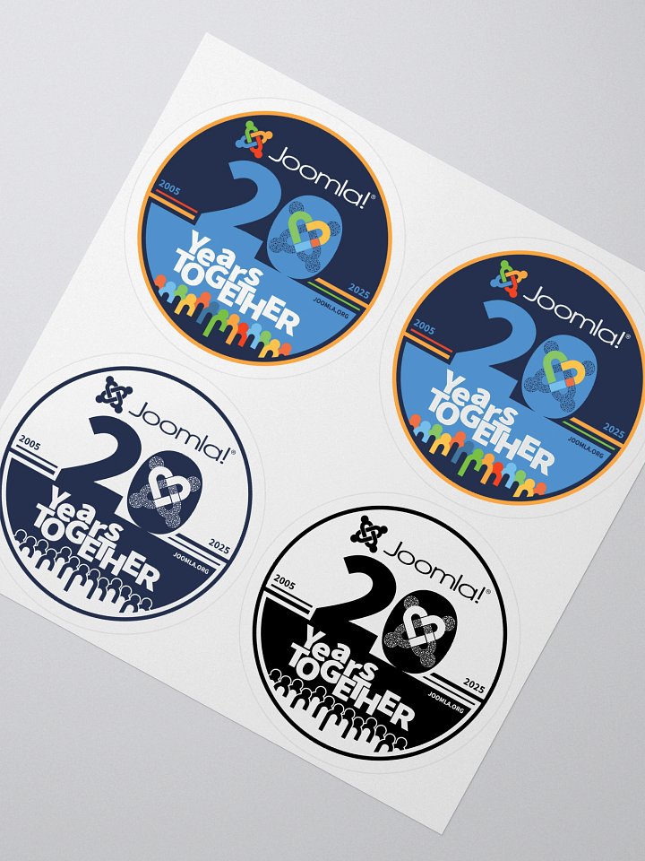 Joomla! 20th Anniversary Edition<br /> — Kiss Cut Stickers — product image (2)