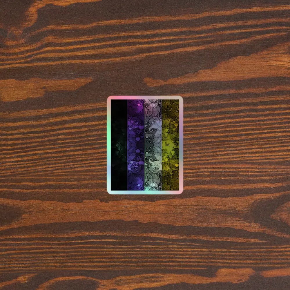 Nonbinary Pride Flag Sticker (Textured Variation) product image (5)
