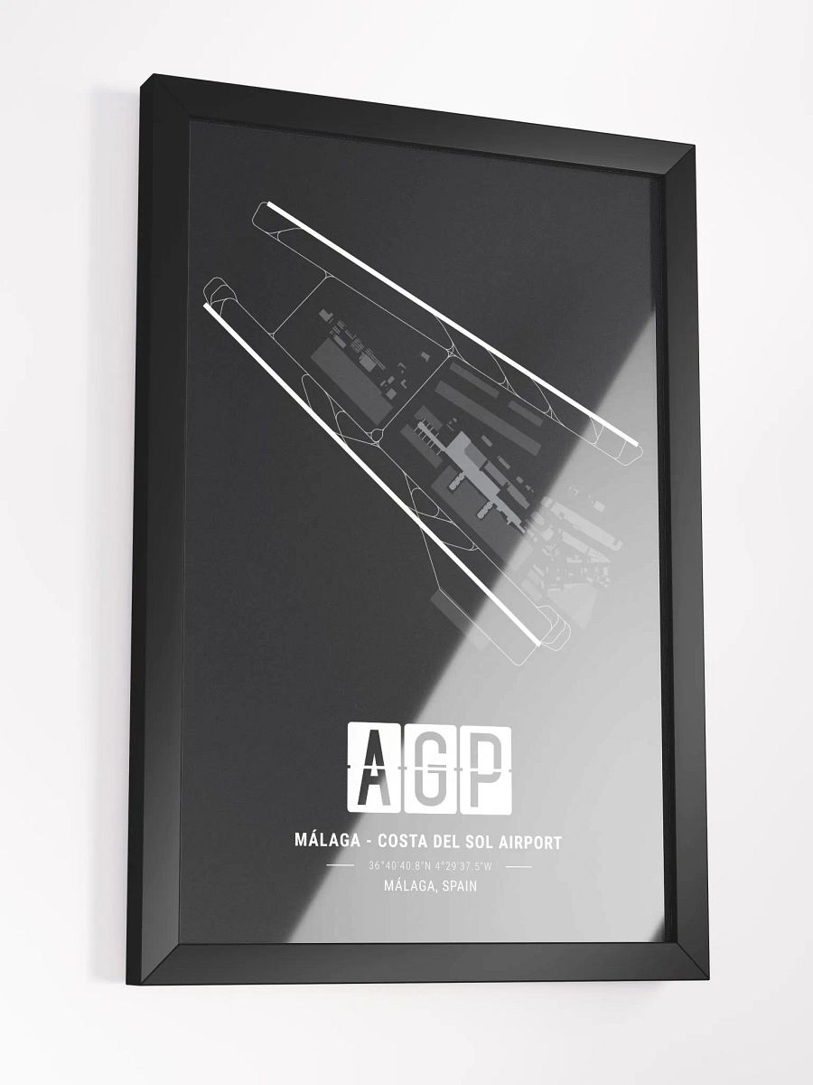 Framed Airport AGP Premium Map On Matt Paper product image (3)