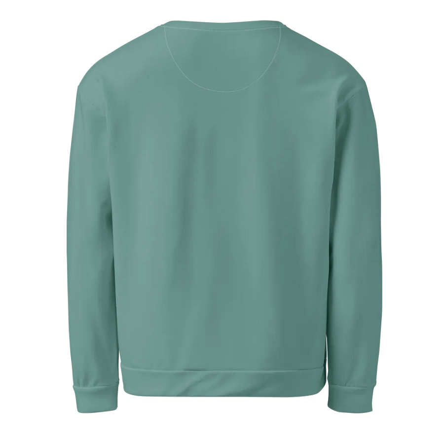 Plain Medium Teal Green Soft Summer Unisex Recycled Polyester Heavyweight Premium Sweatshirt by Treasure Pie product image (3)