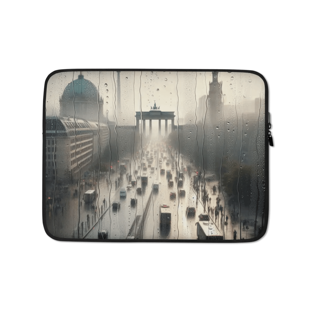 Rainy City Vibes Laptop Sleeve | AI Design berlin city product image (1)