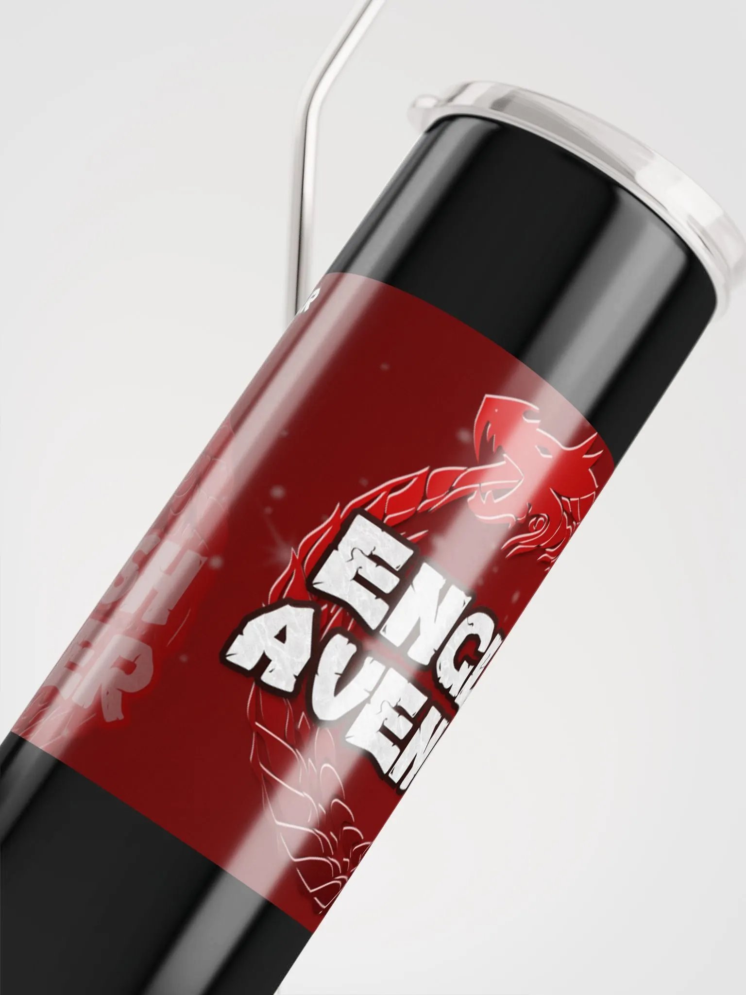 English Avenger Logo Graphic Stainless Steel Tumbler with Straw product image (5)