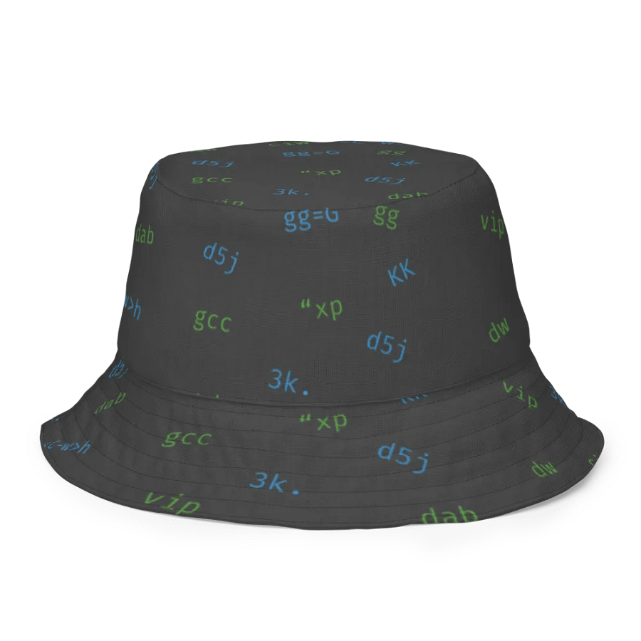 Reversible Vim motions bucket hat product image (2)