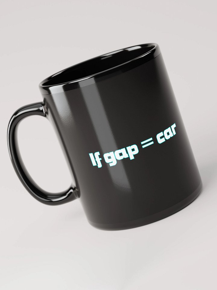 Cool Sheep Black Mug "If gap = car" product image (1)