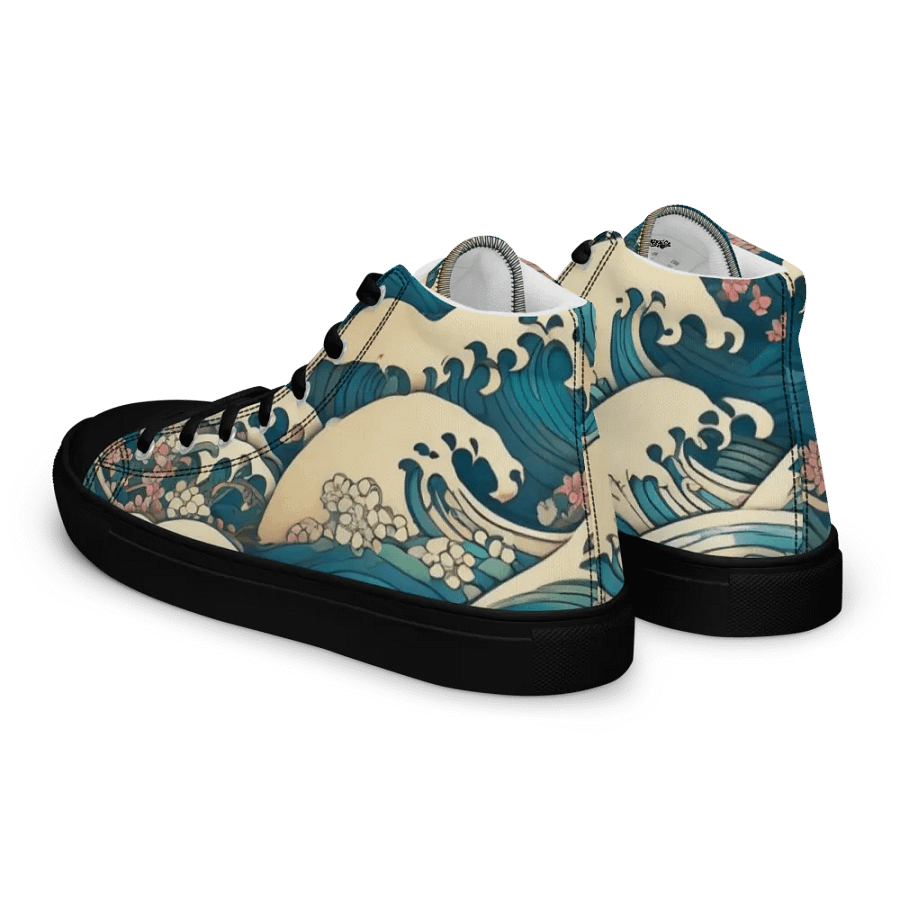 Ukiyo-e Waves Floral High Tops product image (6)
