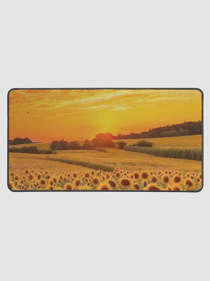 Sunny evening Sunflower field Desk Mat product image (1)