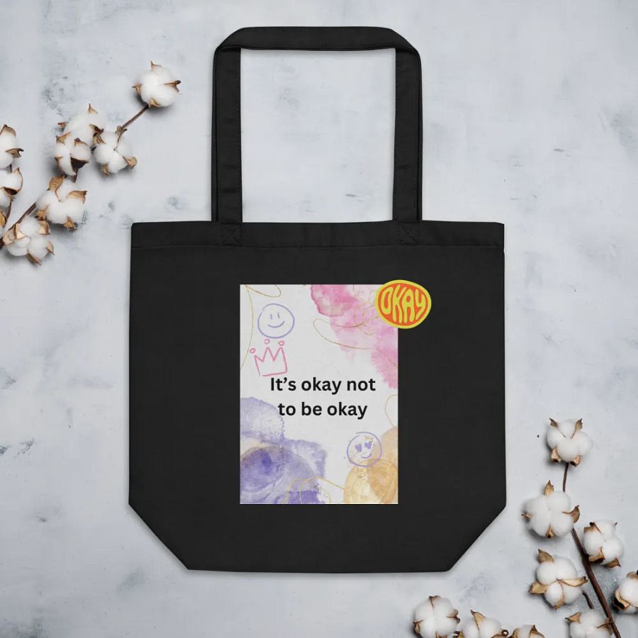 Black Tote Bag With Quote product image (4)