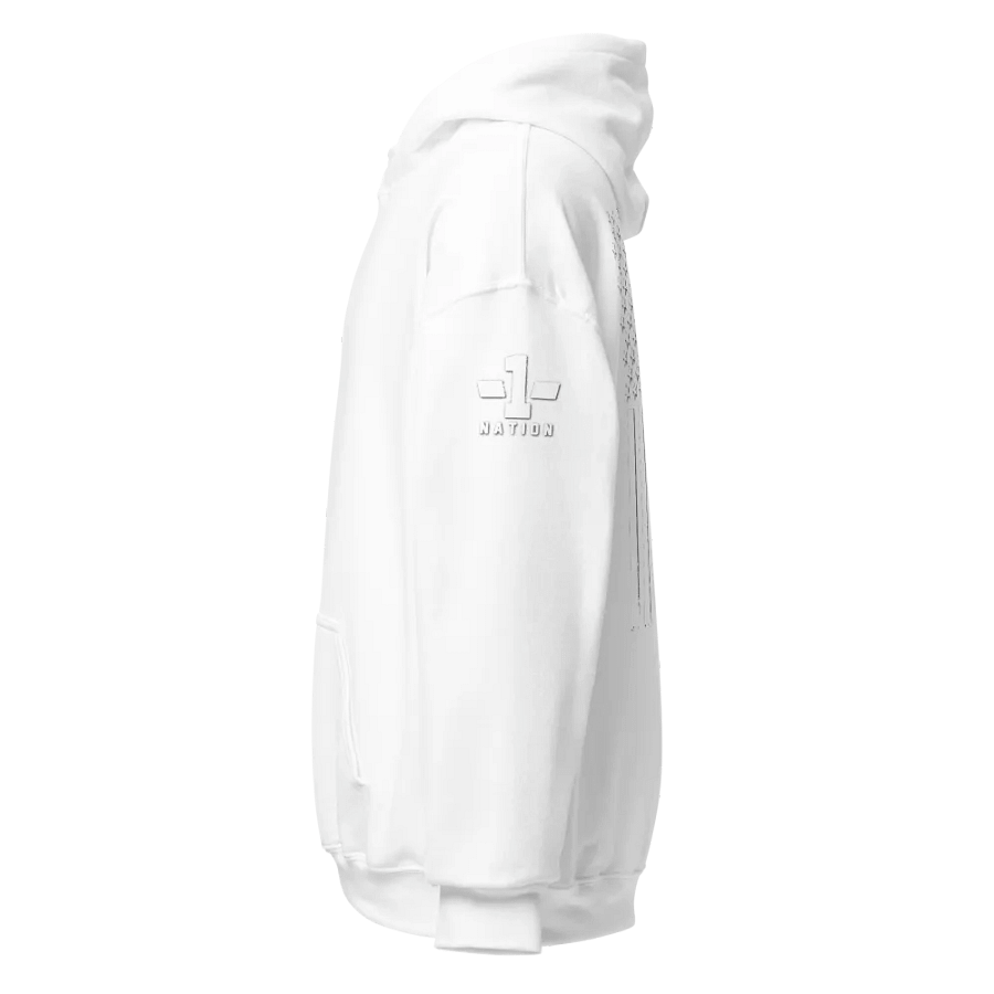 White Out American Flag Hoodie product image (2)