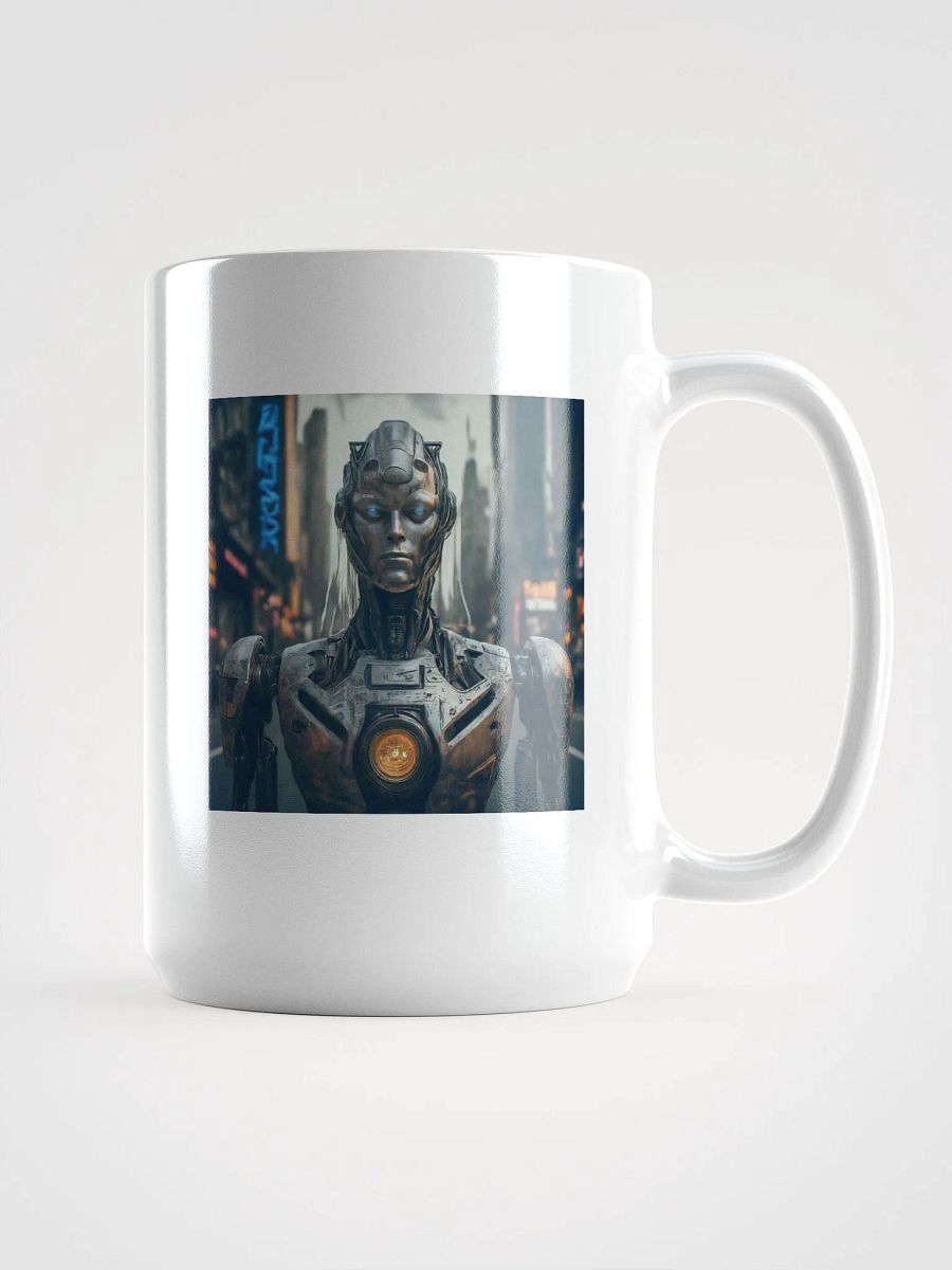 Neon Cyborg City Mug product image (1)