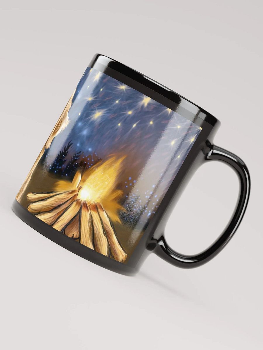 Fireside Friends: Black Glossy Mug for Dog Lovers product image (6)