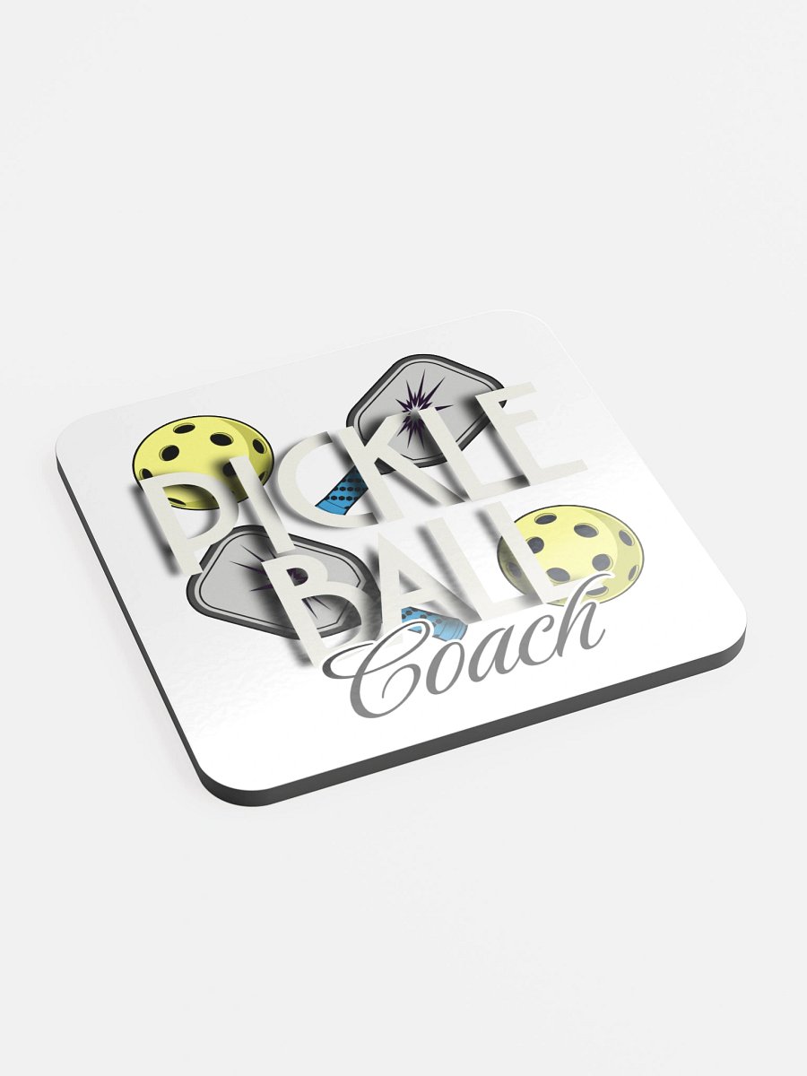 Pickleball Coach Reflective Cork Coaster Set product image (3)