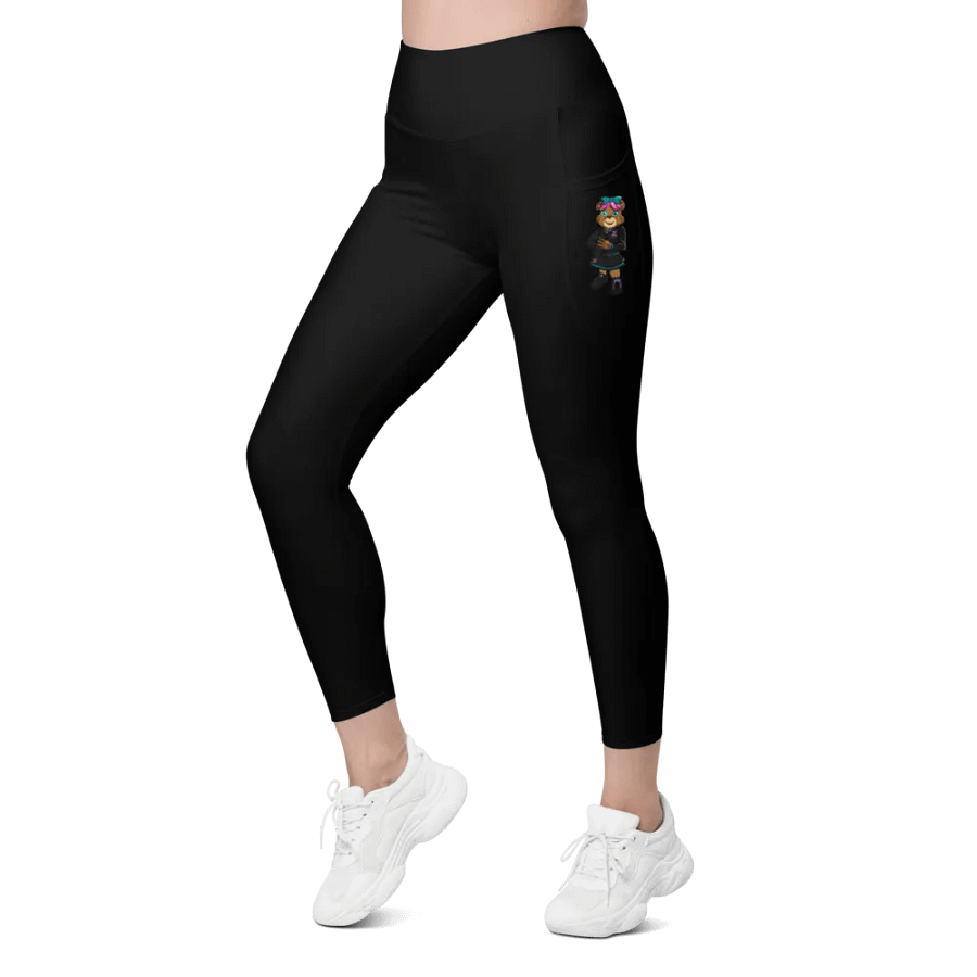 Standing Girl Bear Black Pants with Pockets product image (4)