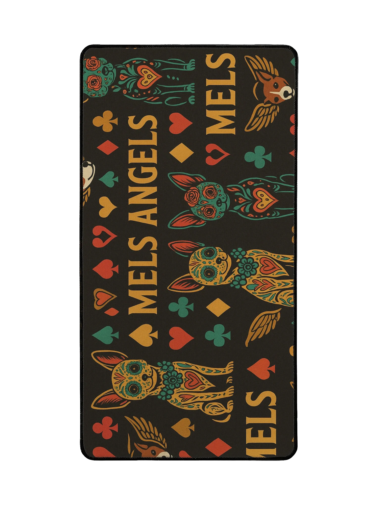 Mel’s Angels Dog Food Mat – Non-Slip, Waterproof Feeding Mat with Day of the Dog Design (15.5" x 31.5") product image (3)