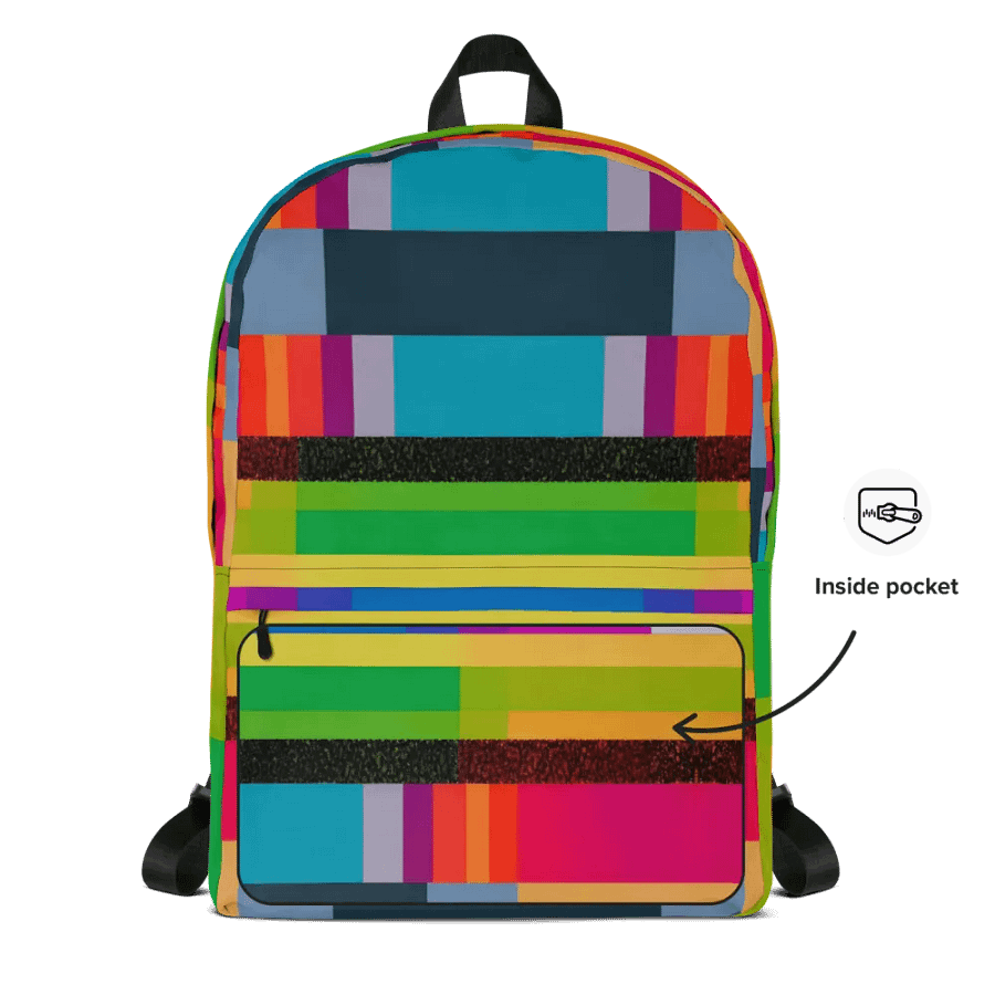 Colorful Blocks #1 - Backpack product image (7)