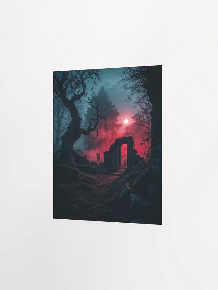 Crimson Moon Ruins Matte Poster product image (17)