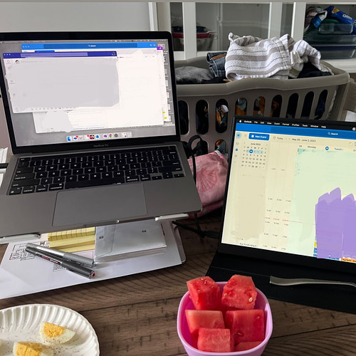 Laundry, breakfast, TWO monitors = SUCCESSFUL working mama! What are you doing today?
.
#workfromanywhere #podcasthost #youar...