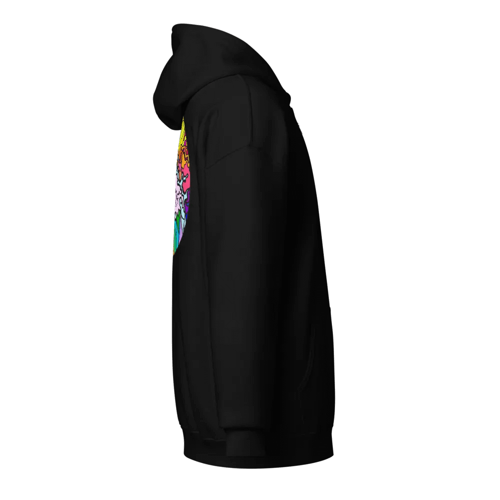 Vivid Swirl Unisex Zip Hoodie - Wave at Sunset product image (4)