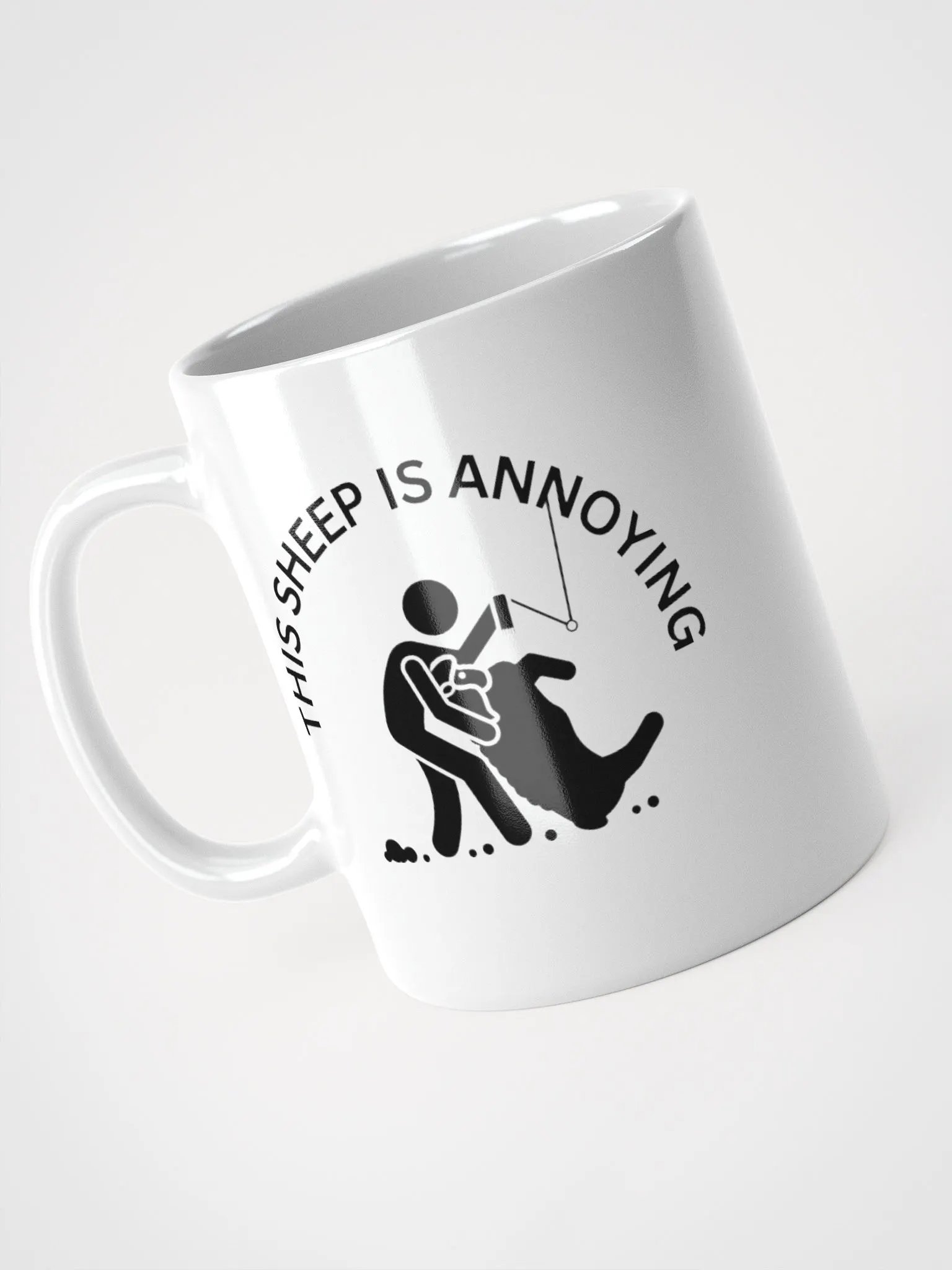 "This Sheep is Annoying" White Glossy Mug product image (8)