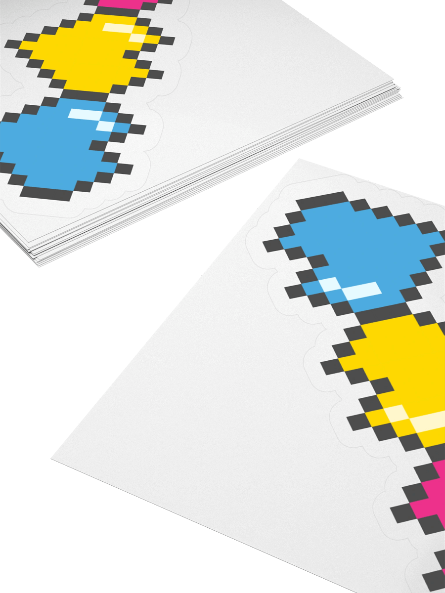 Pansexual Pixel Hearts Sticker product image (16)