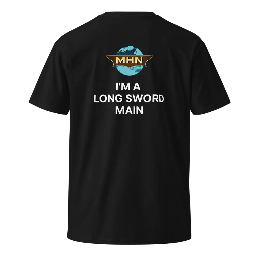 I'm A Long Sword Main MHN Emblem Unisex T-Shirt Black/Grey/Navy product image (7)