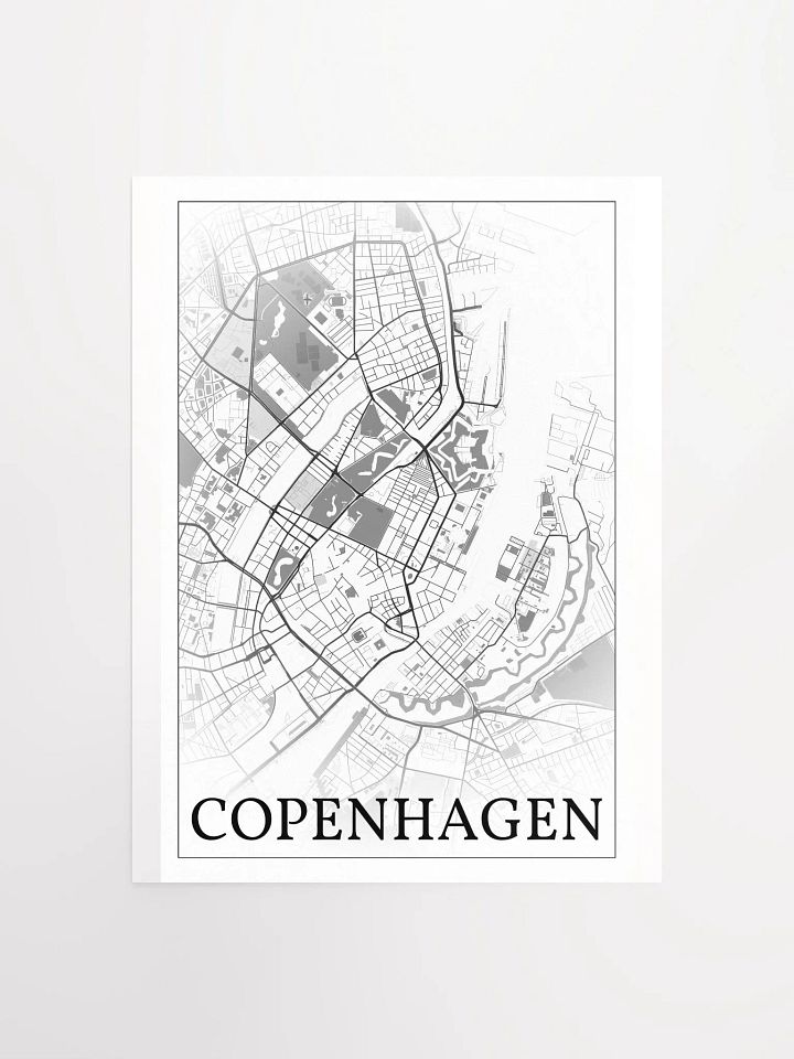 Copenhagen, Denmark, city map print product image (1)
