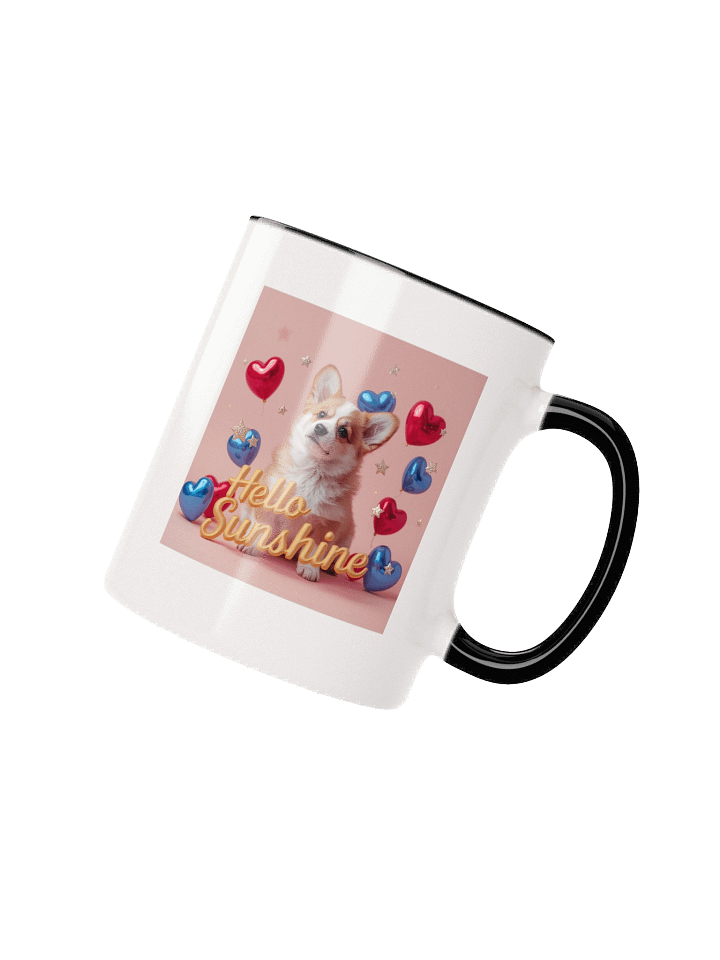The "Hello Sunshine" Corgi Pup Mug - Kawaii Pastel Joy product image (3)