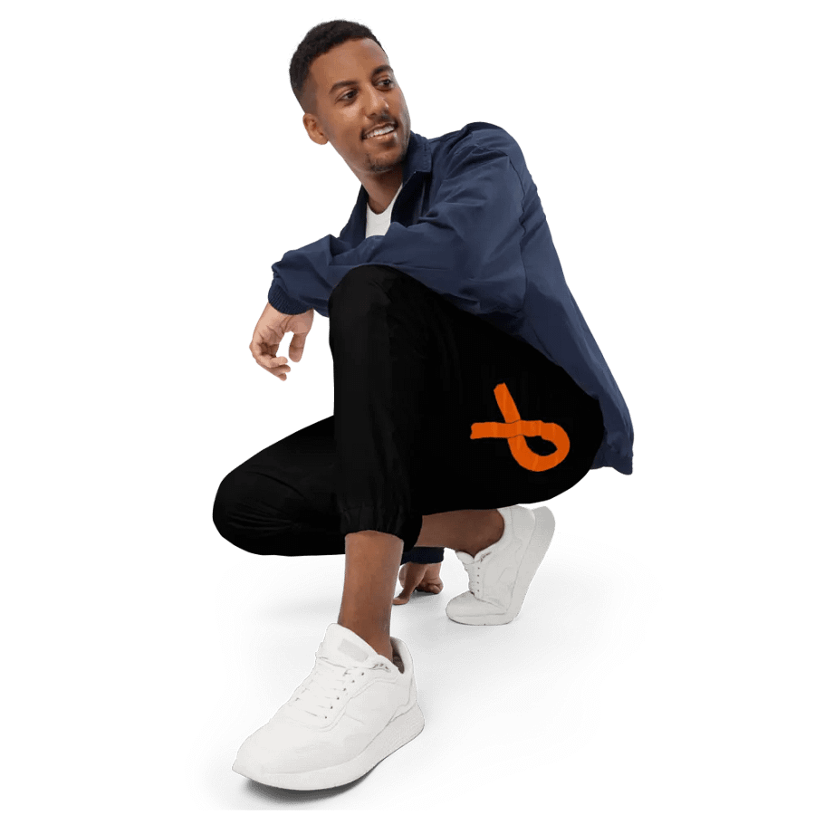 Unisex Track Pants - Black - Cancer Awareness Orange Ribbon product image (8)