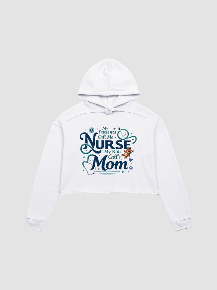 Nurse Mom Illustrated Crop Hoodie product image (2)