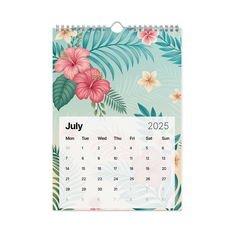 SEAMLESS FLORAL PATTERN WALL CALENDAR 2026 product image (7)