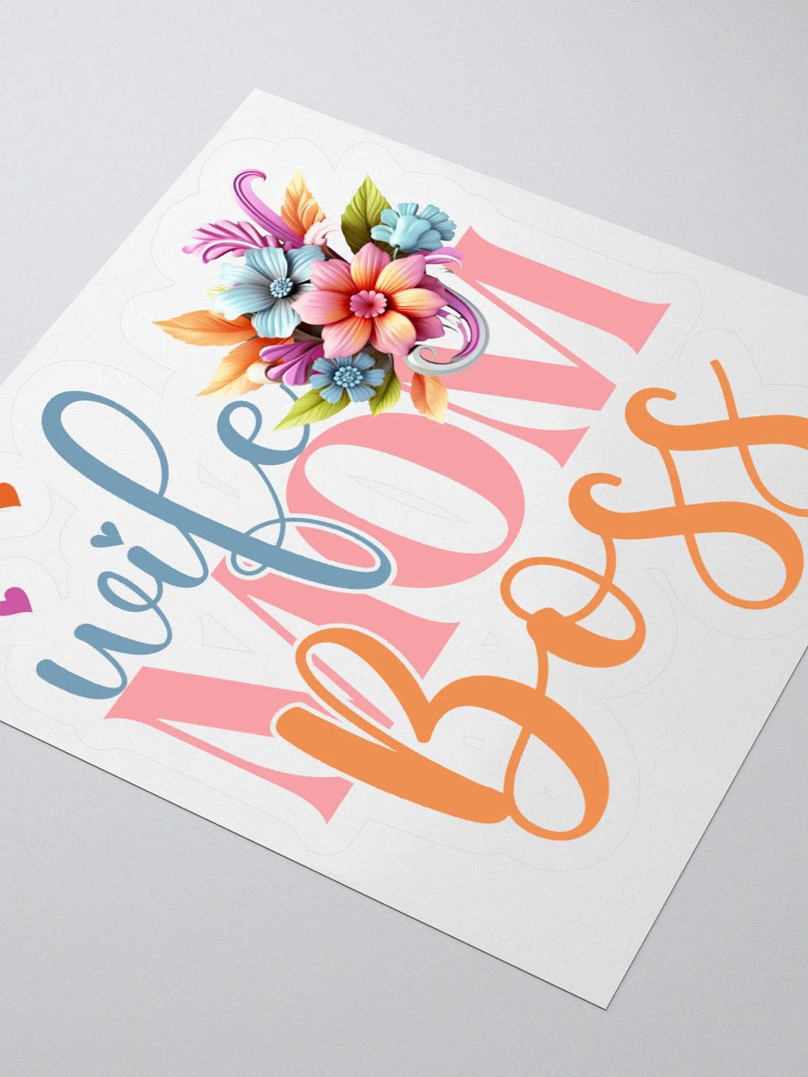 Wife Mom Boss Kiss Cut Stickers product image (7)