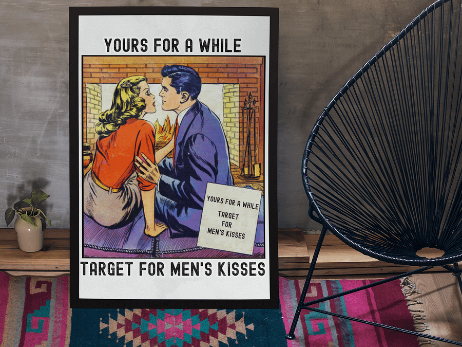 YOURS FOR A WHILE - TARGET FOR MEN'S KISSES WALL ART product image (24)
