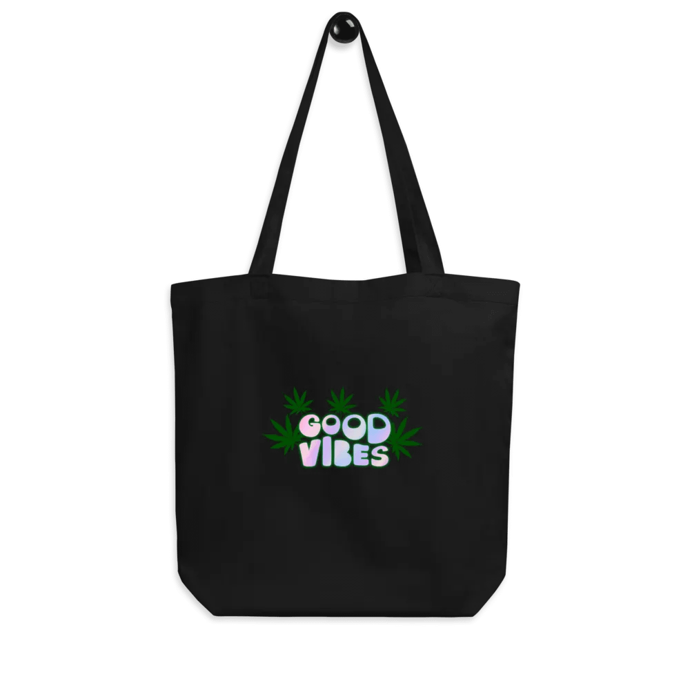 Good Vibes Cannabis Leaves Tote Bag product image (7)