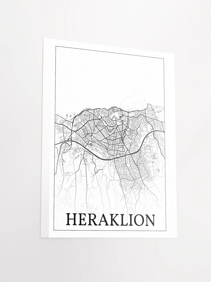 Heraklion, Crete, Greece, city map print product image (14)