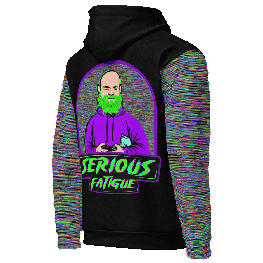 Glitch Static Fusion Serious Fatigue Unisex Hoodie product image (5)
