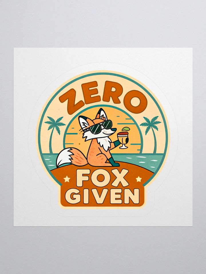 Zero Fox Given Beach Fox Kiss Cut Stickers product image (3)
