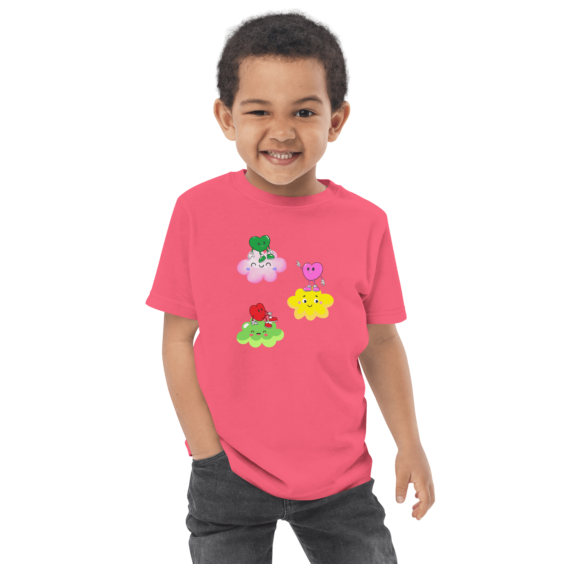 Cloudy Little Hearts Toddler Jersey T-Shirt product image (12)