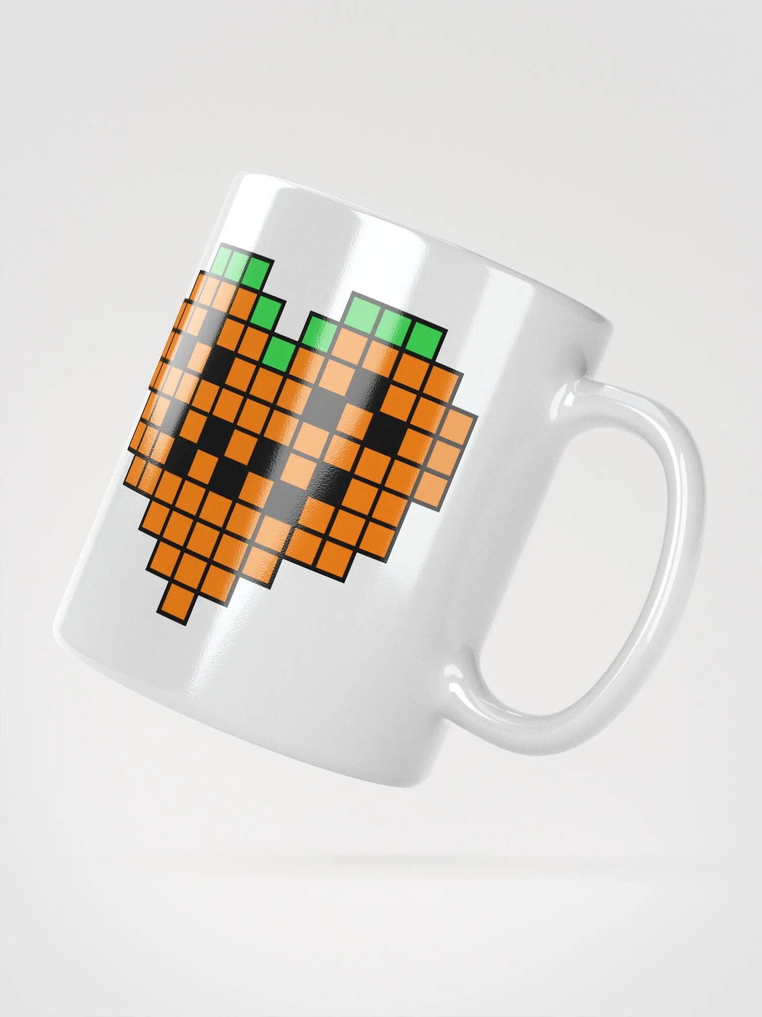 Pumpkin Heart White Glossy Mug product image (3)