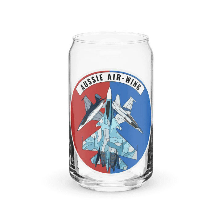 Aussie Air-Wing Wide logo Can-Shaped Glass product image (1)